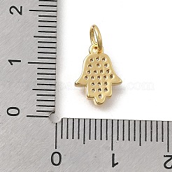 Brass Micro Pave Cubic Zirconia Pendants&nbsp;KK-D431-073A-G