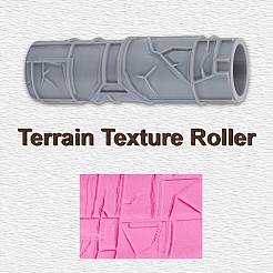 Plastic Handle Clay Texture Roller&nbsp;DIY-WH0699-88B