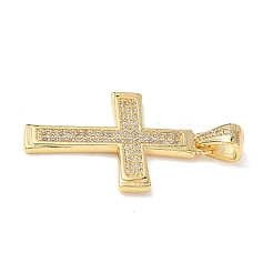 Brass Micro Pave Cubic Zirconia Pendants&nbsp;KK-L256-38G