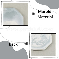 2Pcs 2 Styles Marble Pattern Porcelain Cup Coasters&nbsp;AJEW-CP0009-18A