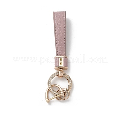 Microfiber & Zinc Alloy & Crystal Rhinestone Keychain&nbsp;KEYC-G062-01C