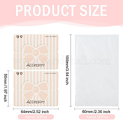 50Pcs Bowknot Printed Paper Foldable Header Cards&nbsp;FIND-CJ0005-34