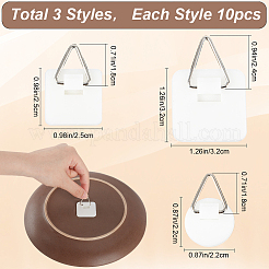 30Pcs 3 Style Invisible Adhesive Plate Hanger&nbsp;AJEW-CP0007-67