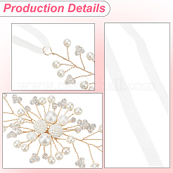 2Pcs Imitation Pearl Flower of Life Wrist Corsage&nbsp;AJEW-CY0002-04B