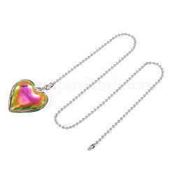 Heart Glass Charms Ceiling Fan Pull Chain Extenders&nbsp;HJEW-TAC0163
