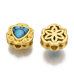 4-Hole Synthetic Turquoise Beads&nbsp;KK-S310-38A