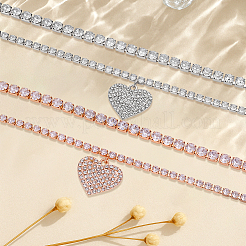 3 Bags 3 Colors Iron Crystal Rhinestone Tennis Anklet Sets for Women&nbsp;AJEW-HY0002-69