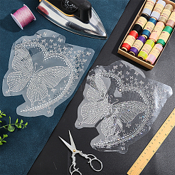 Butterfly Glitter Hotfix Resin Rhinestone&nbsp;DIY-WH0899-976