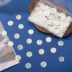 120Pcs Natural Capiz Shell Disc Charms&nbsp;BSHE-TA0001-27