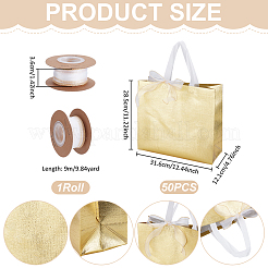 50Pcs Non-woven Fabrics Storage Tote Bags&nbsp;ABAG-UN0001-15