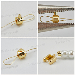 30Pcs 2 Colors Brass Crimp Beads&nbsp;KK-BBC0024-25