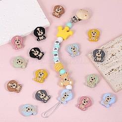 16Pcs 8 Colors Cartoon Animal Dog Silicone Beads&nbsp;JX707A