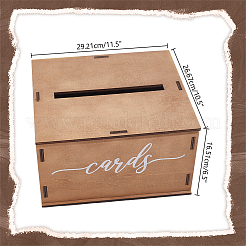 Wood Wedding Card Boxes&nbsp;CON-WH0100-16A