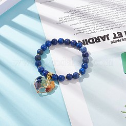5Pcs 5 Style Natural & Synthetic Mixed Gemstone Stretch Bracelets Set&nbsp;BJEW-JB08747