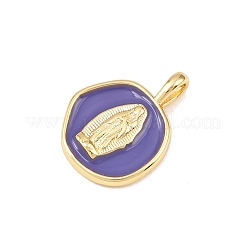 Brass Enamel Pendants&nbsp;KK-P339-12G-03