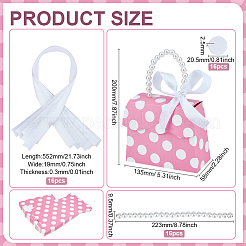 Rectangle Paper Gift Bags with Hole Imitation Pearl Handle&nbsp;CON-WH0110-019B
