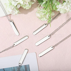 6Pcs 304 Stainless Steel Pendant Necklace&nbsp;NJEW-CA0001-20P