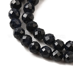 Natural Black Sapphire Beads Strands&nbsp;G-G259-D07-3mm