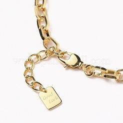 Brass Cable Chain Bracelets&nbsp;BJEW-H537-13G