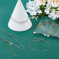 32Pcs 2 Colors 304 Stainless Steel Cable Chain Bracelet Making&nbsp;MAK-ME0001-11