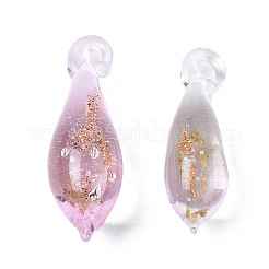 Handmade Gold Sand Lampwork Pendants&nbsp;LAMP-S194-023-M