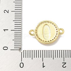 Rack Plating Brass Micro Pave Clear Cubic Zirconia Religion Virgin Mary Connector Charms&nbsp;KK-L224-094G-05