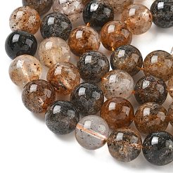 Natural Herkimer Diamond Beads Strands&nbsp;G-Z115-C01-12mm