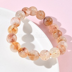 Natural Citrine Round Beads Stretch Bracelets for Women&nbsp;BJEW-Z158-03B-02