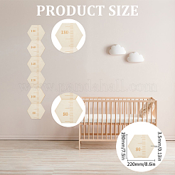 Hexagon Wood Measuring Growth Chart Rulers&nbsp;TOOL-WH0136-124B