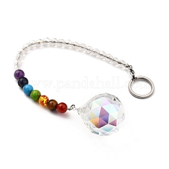 Chakra Crystal Suncatcher Dowsing Pendulum Pendants&nbsp;PALLOY-JF00460
