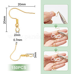 150Pcs 304 Stainless Steel Earring Hooks&nbsp;STAS-UN0058-81