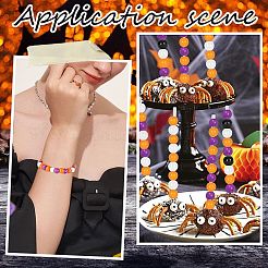 1200Pcs 4 Colors Halloween Themed Opaque Acrylic Beads&nbsp;MACR-SC0001-43
