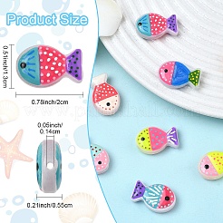 8Pcs 8 Colors Painted Glass Beads&nbsp;LAMP-YW0004-07