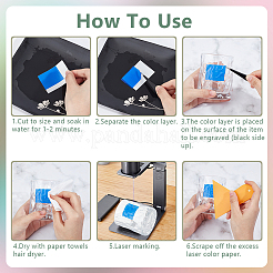 Rectangle Laser Engraving Marking Paper&nbsp;DIY-WH0430-988