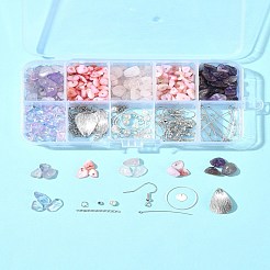 DIY Natural Gemstone Dangle Earrings Kits&nbsp;DIY-FS0006-91