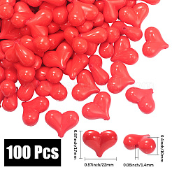 100Pcs Opaque Acrylic Beads&nbsp;MACR-PA0001-19