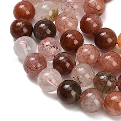 Natural Red Rutilated Quartz Beads Strands&nbsp;G-G300-A02-8mm
