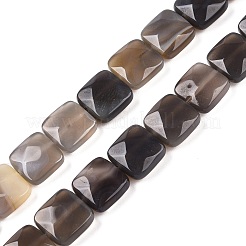 Natural Grey Agate Beads Strands&nbsp;G-T138-163
