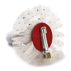 Christmas Hat Polyester Alligator Hair Clips for Women Girl&nbsp;AJEW-M012-02A