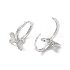 999 Fine Silver Bowknot Hoop Earrings&nbsp;EJEW-P296-04P