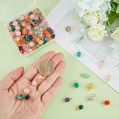 100Pcs 5 Colors Natural Agate Pendants&nbsp;FIND-FH0005-15