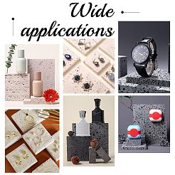 Rectangle Natural Poriferous Marble Ornaments&nbsp;DJEW-WH0015-49A