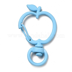 Apple Shaped Spray Painted Alloy Swivel Keychain Clasps&nbsp;PALLOY-F289-01