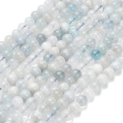 Natural Aquamarine Beads Strands&nbsp;X-G-F826-B01-6mm