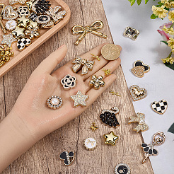 Plastic & ABS Plastic Imitation Pearl & Alloy Cabochons &  Alloy Pendants & Acrylic Beads Findings Kits&nbsp;DIY-SC0033-94