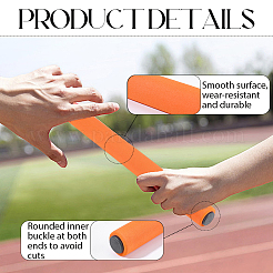 3Pcs 3 Colors 304 Stainless Steel with Sponge Relay Batons&nbsp;AJEW-CN0005-96