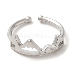 Brass Open Cuff Rings for Woman&nbsp;RJEW-M161-02P