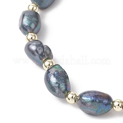Natural Cultured Freshwater Pearl Beads Stretch Bracelets for Women&nbsp;BJEW-JB11997