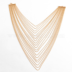 Elegant Iron Multi-Layered Waterfall Tassel Necklaces for Women&nbsp;FV0512