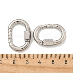 Non-Tarnish 304 Stainless Steel Screw Carabiner Lock Charms&nbsp;STAS-C092-08P